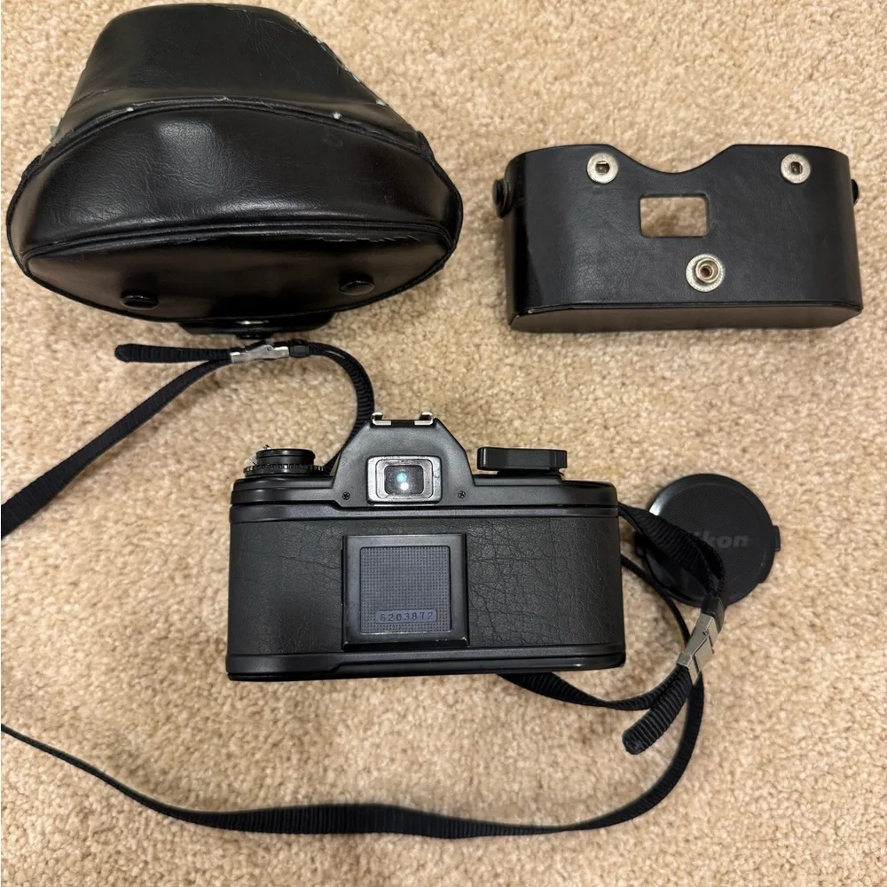 Nikon Black Professional Film Camera with Prime Lens